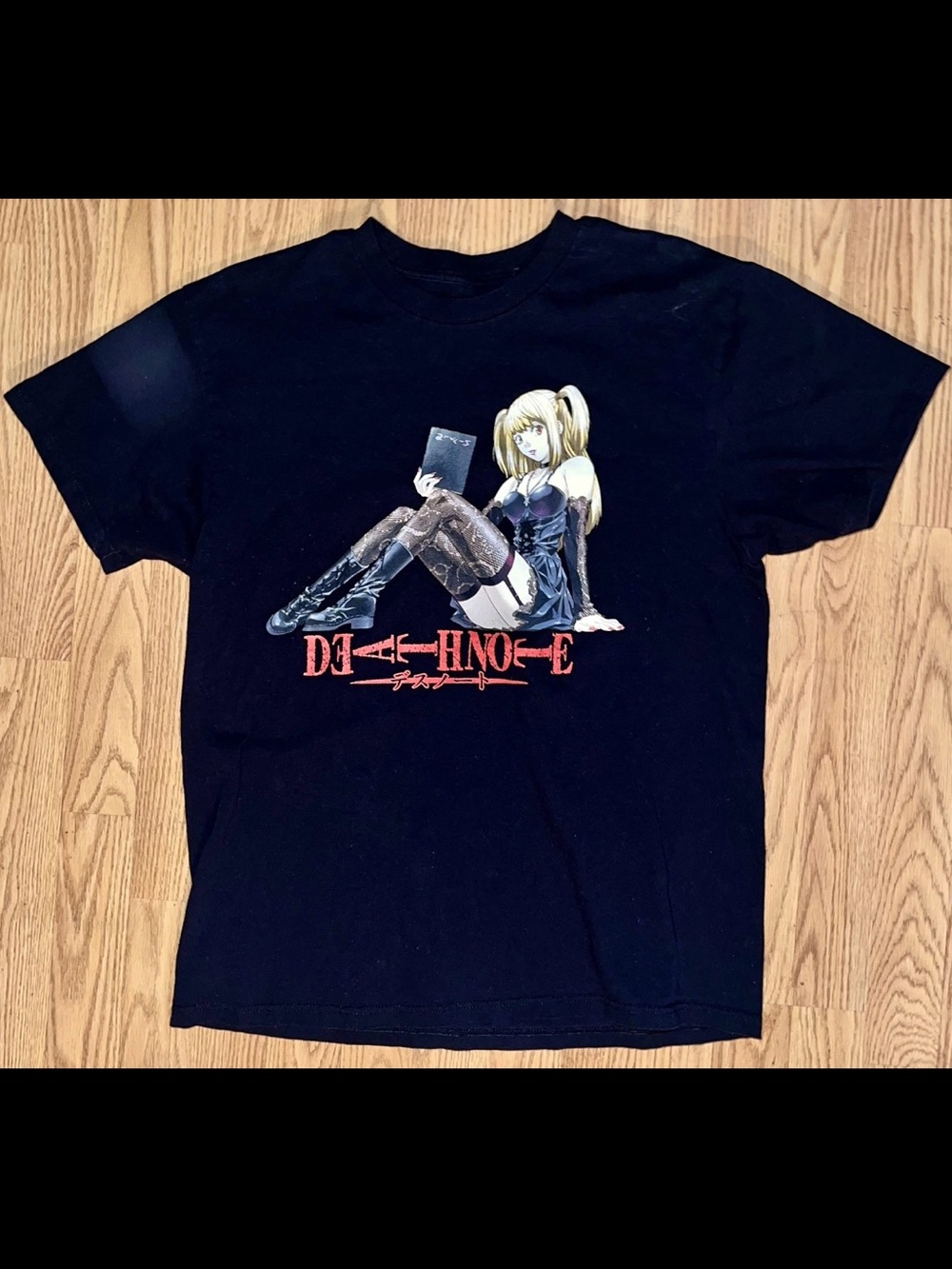 Death Note Misa Amane Graphic Tee Mens Large Black Anime Goth Girl